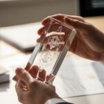 Statuetka szklana z grawerem 3D